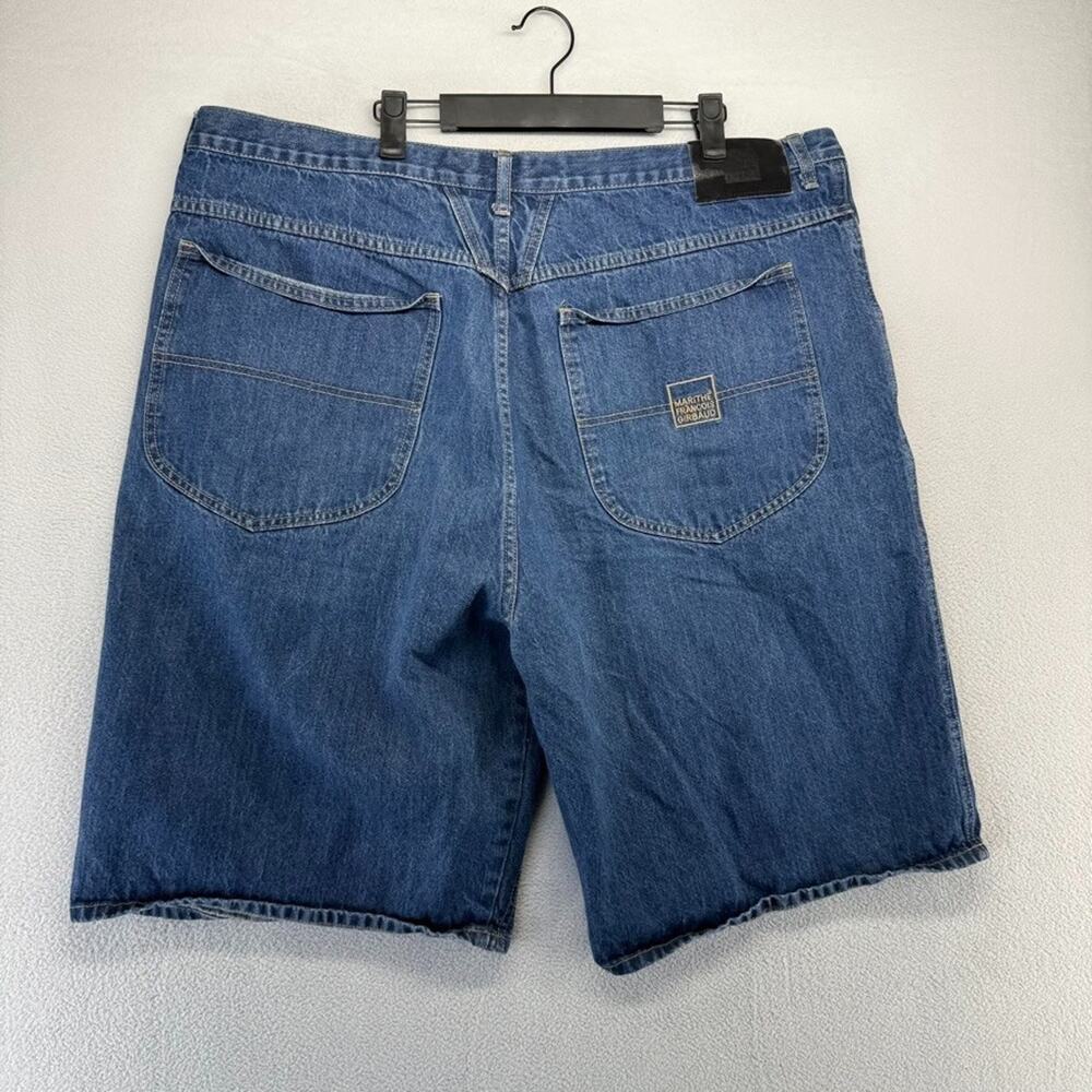 Vintage Girbaud Jean Shorts Men's 42 Blue Dark Denim Baggy jorts 12" Y2k Hip hop